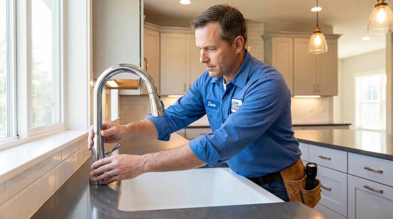 Kitchen faucet installation by Johns Plumbing LLC in East Rutherford